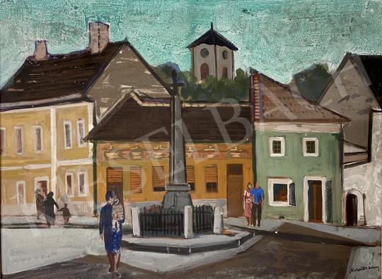 Nuridsány Zoltán - Szentendre főtere  festménye