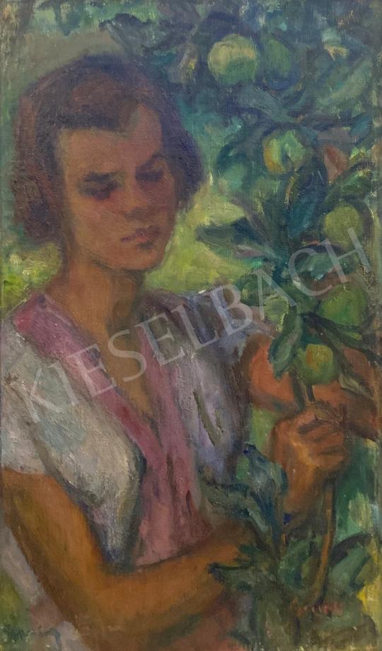 Eladó Gráber Margit - Lány gyümölcsággal  festménye
