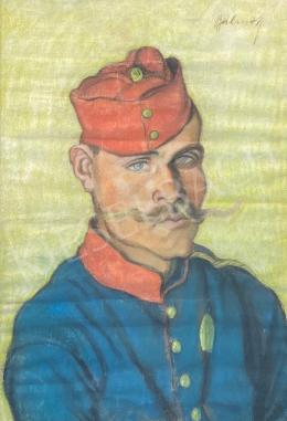  Bálint, Rezső -  Portrait of a French soldier 