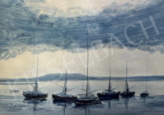 For sale Weintrager, Adolf -  Sailboats on Lake Balaton (Badacsony) 's painting