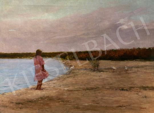 Eladó Mérő István - Lány a vízparton festménye