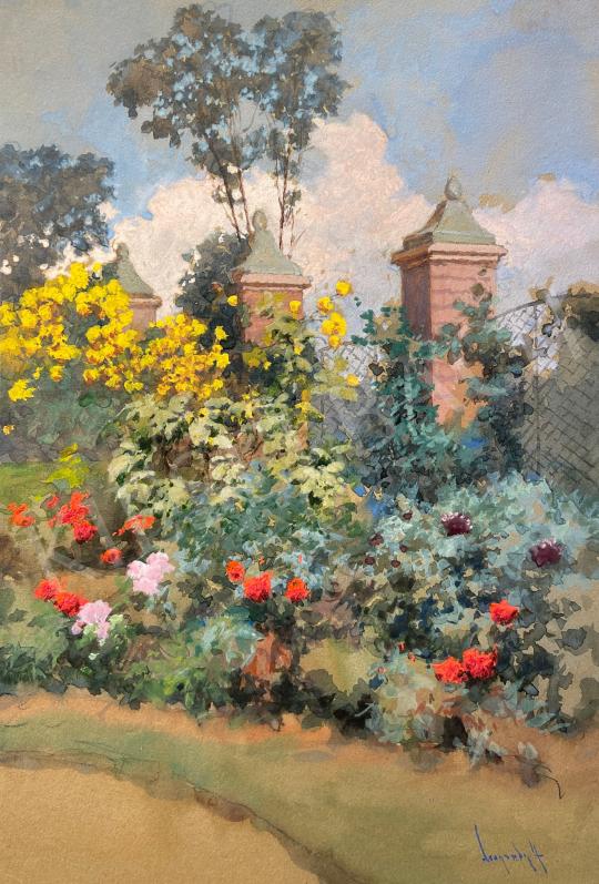 Neogrády, Antal - The garden of a blooming villa in Buda painting