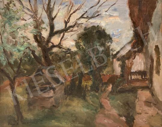 Vass, Elemér - Zebegény Garden 1935 painting