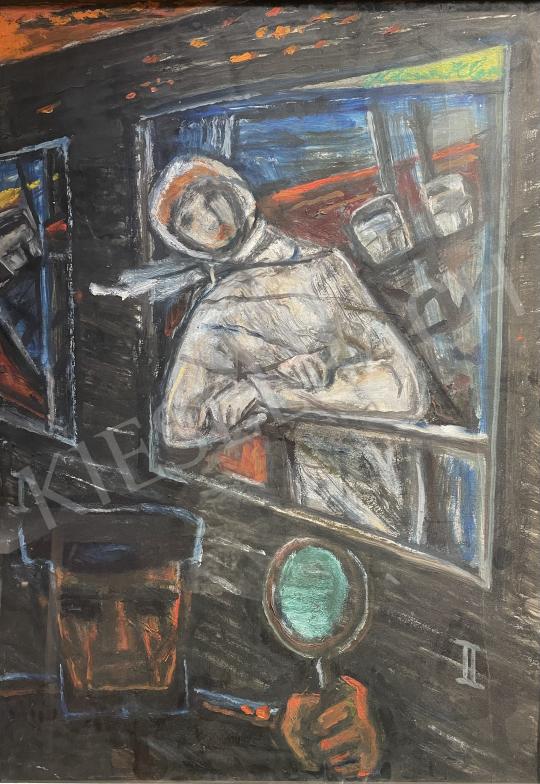Eladó Róna Klára - Fiatal lány a vonaton ( Útnak indulás)  festménye