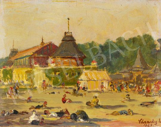 Eladó Várady Lajos - Palatinus fürdő a Margitszigeten 1929 festménye