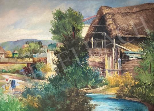 For sale Tihanyi, János Lajos - On the bank of a stream 's painting