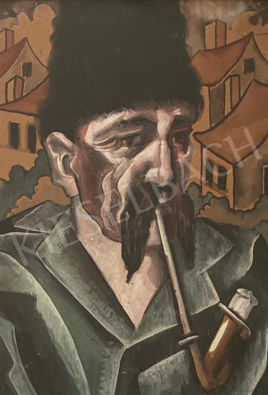  Scheiber, Hugó -  A man with a pipe painting