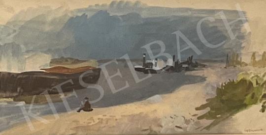 Eladó Csernus Tibor - Dunai hajók  festménye
