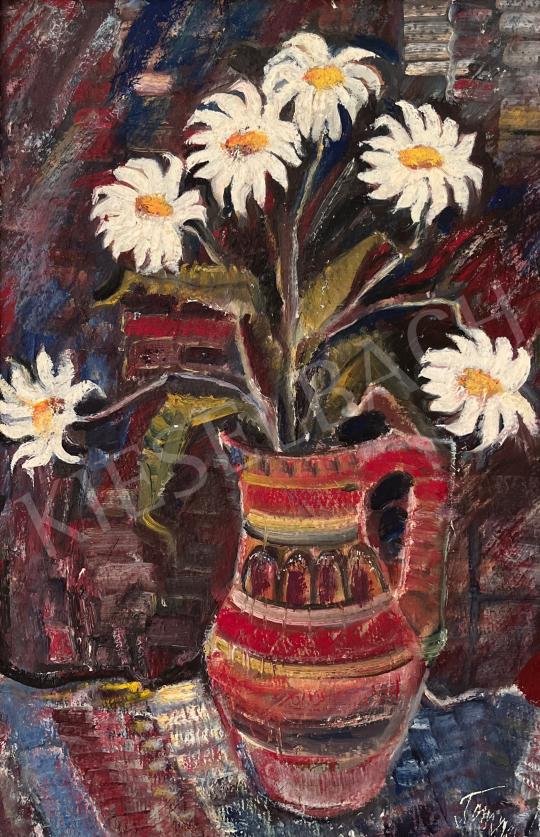 For sale Tompa, Mihály - Daisy bouquet in the interior 's painting