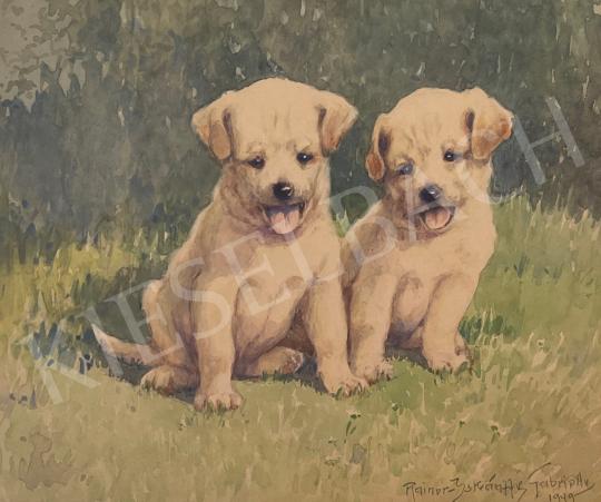 For sale Rainerné-Istvánffy, Gabriella - Puppies 1949 's painting