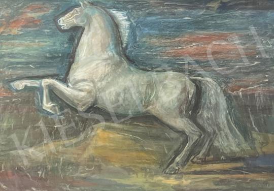  Rozgonyi László - Vágtató ló  festménye
