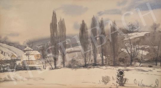 Dobroszláv, Lajos - Winter landscape painting