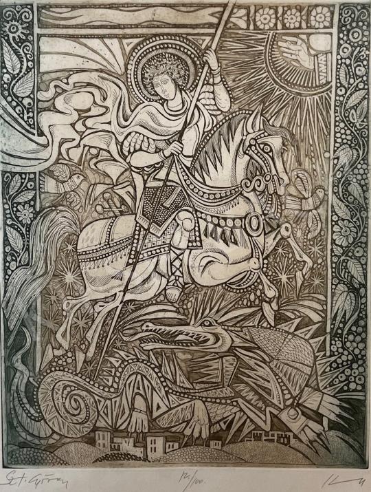 Kass, János - Saint George the Dragon Slayer painting