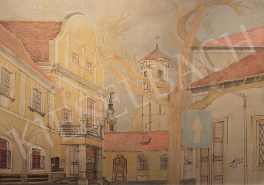 Eladó  Hóbor János  - Szentendre 1991  festménye