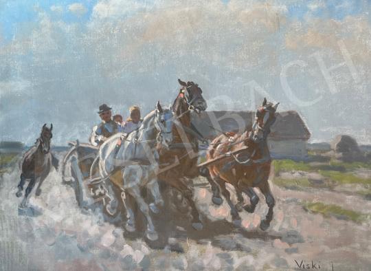  Viski, János -  Horse-drawn carriage painting