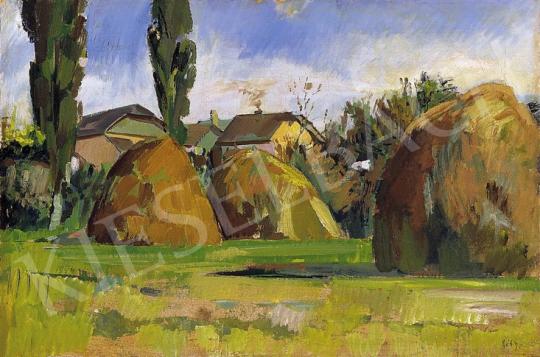  Réth, Alfréd - Landscape in Nagybánya with Haystacks | 5th Auction auction / 250a Lot