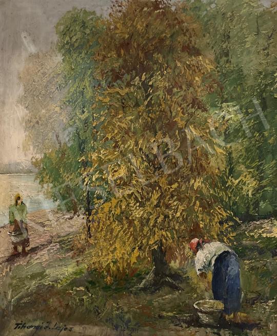 Eladó Tihanyi János Lajos - Mosó nők a vízparton  festménye