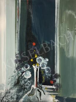  Benedek, György - Flower still life in front of window 1967 