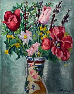  Vörös Géza - Virágcsendélet 1947 