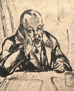  Schönberger, Armand - In a coffee house (at the main coffee house table) 1920s 