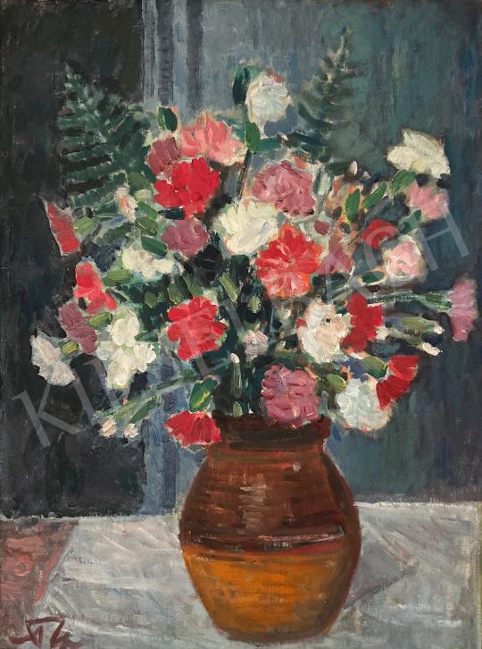 Papp Aurél - Virágcsendélet festménye