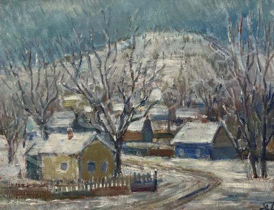 Papp, Aurél -  Winter village painting