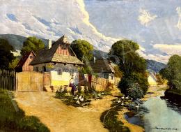  Szentmiklóssy M. Sándor  - A small village on the bank of a stream 