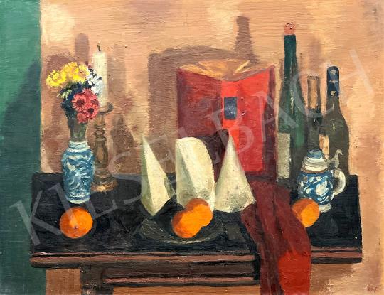 For sale  Schey, Ferenc - Table still life with oranges 's painting