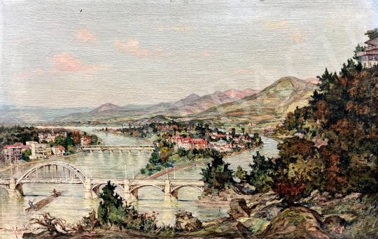 For sale Basch, Árpád - Small town by the river in 1913 's painting