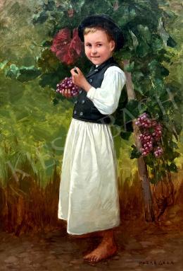  Peske, Géza - Young boy with grapes (Harvest) 