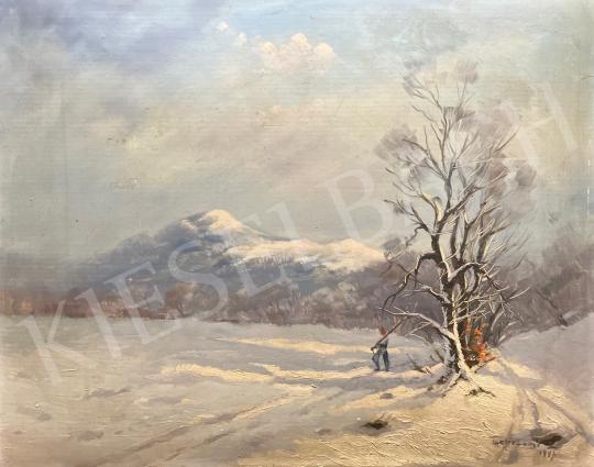 For sale  Tscheligi, Lajos (Tscheligi Csűrös Lajos) - The cross-country skier 1907  's painting