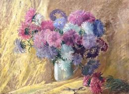 Unknown painter - A bouquet of chrysanthemums 