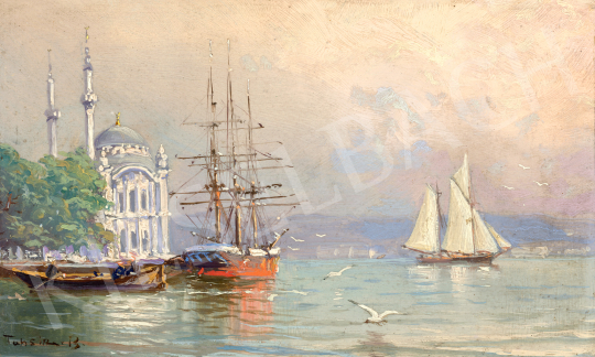  Tahsin Diyarkabilin - Ortaköy Mosque on the Bank of Bosporus in Istambul | 69th auction auction / 11 Lot