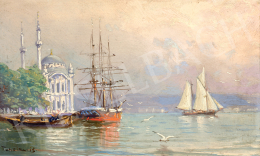  Tahsin Diyarkabilin - Ortaköy Mosque on the Bank of Bosporus in Istambul 