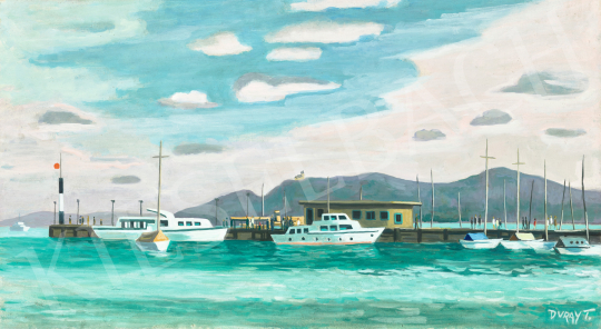  Duray, Tibor - Port of Balatonfüred with Tihany in the Background, c. 1973 | 69th auction auction / 14 Lot