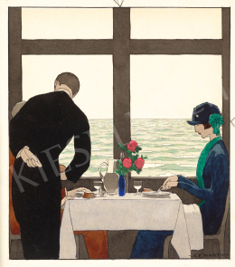  André Édouard Marty - In a Restaurant 