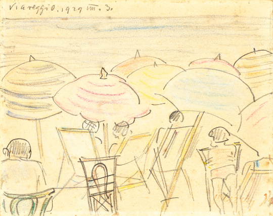  Vaszary János - Olasz tengerparton (Viareggio), 1929 | 69. aukció aukció / 38 tétel