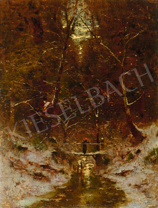  Mednyánszky László - Este az erdőben (Merengő), 1888 körül | 69. aukció aukció / 40 tétel