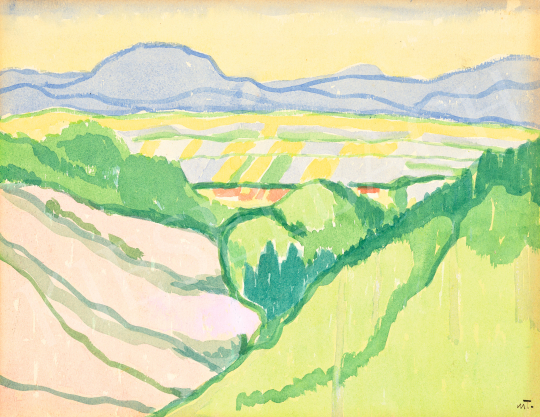  Mattis Teutsch, János - Landscape with Hills (Distance, Field) | 69th auction auction / 53 Lot