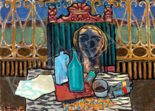 Gadányi Jenő - Műtermi csendélet (Kilátás a műteremből), 1951-52 | 69. aukció aukció / 69 tétel