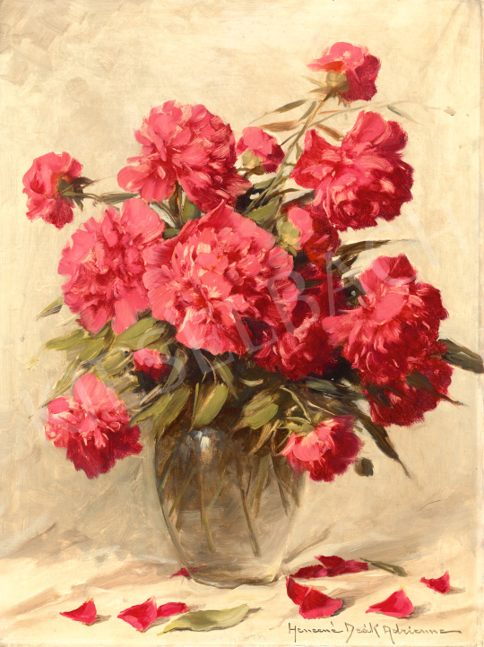  Henczné Deák Adrienne - Vörös rózsacsokor | 69. aukció aukció / 75 tétel