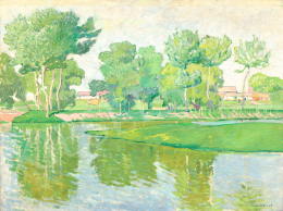Mihalik Dániel - Tükröződés a vízen (Tavasz), 1908 körül 