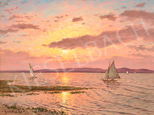 Rubovics, Márk - Sunset over Lake Balaton | 69th auction auction / 107 Lot