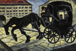  Scheiber, Hugó - Evening Street Scene with Fiacre, second half of 1930s 