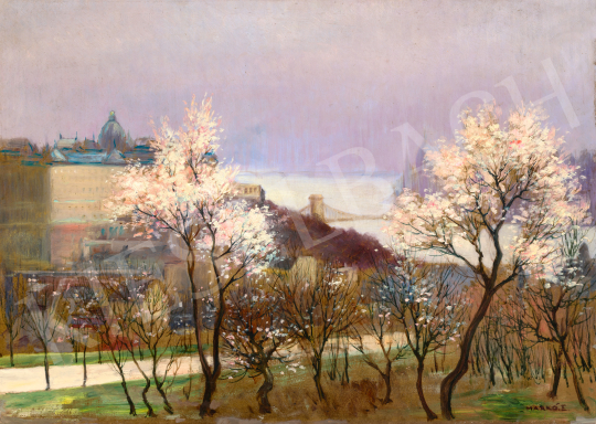  Markó, Ernő - Spring on Gellért Hill with the Danube | 69th auction auction / 124 Lot