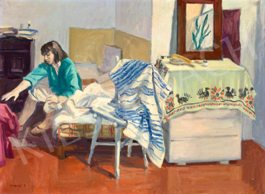 Duray Tibor - Délután otthon (Kodály körönd), 1958 körül | 69. aukció aukció / 133 tétel
