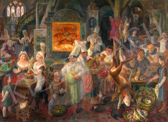  Szabó, Vladimir - Scene (Preparation for the Feast) | 69th auction auction / 172 Lot