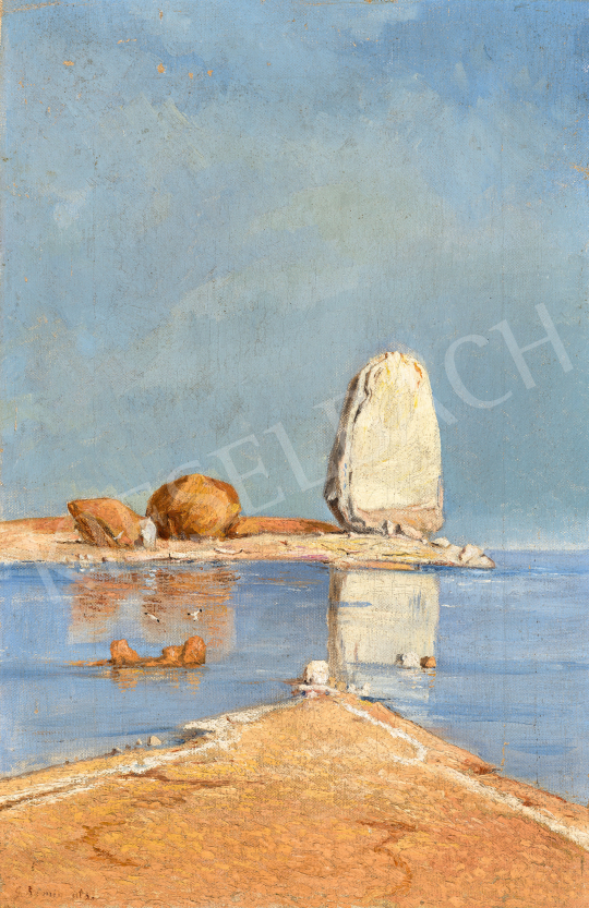  Tagyosi Rátz Péter - Tengerpart (A fehér szikla) | 69. aukció aukció / 189 tétel