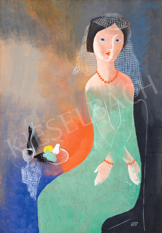  Kádár, Béla - Veild Woman with a Still-Life, c. 1930 | 69th auction auction / 205 Lot