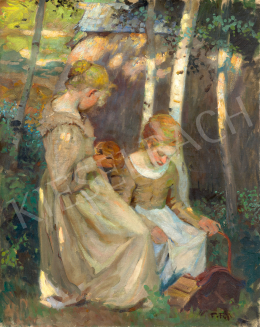  Friedrich Fehr - Young Girls in the Birch Grove 